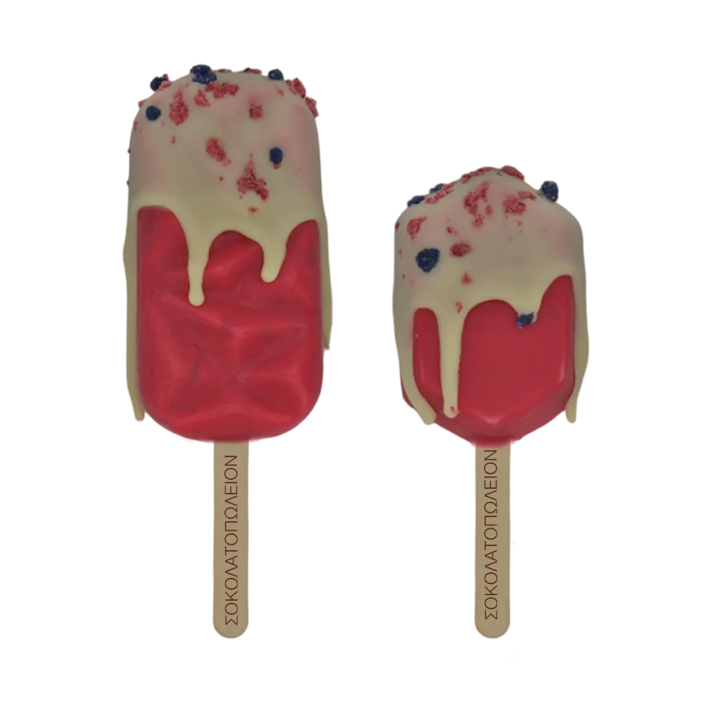 Σοκολάτα με γεύση φράουλα του ΣΟΚΟΛΑΤΟΠΩΛΕΙΟΝ σε σχήματα πλάκας και διαμαντιού